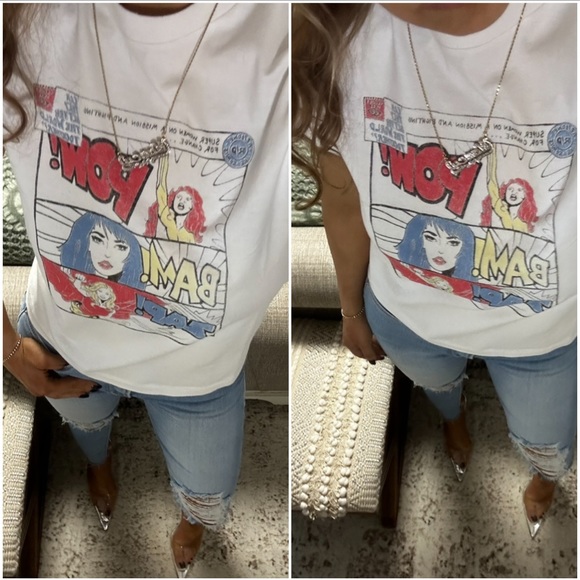 LAST ONE❤️💙New💙❤️RETAIL $165 Super Women RE/DONE tee - Picture 3 of 9